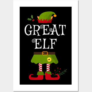 Great Elf Shirt , Family Matching Group Christmas Shirt, Matching T Shirt for Family, Family Reunion Shirts Posters and Art